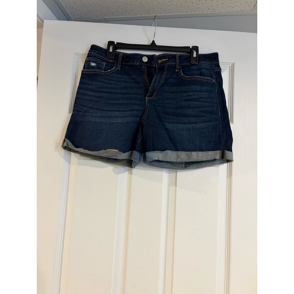 ana Mid Rise Denim Shorts Dark Wash 5" Inseam - Size 12